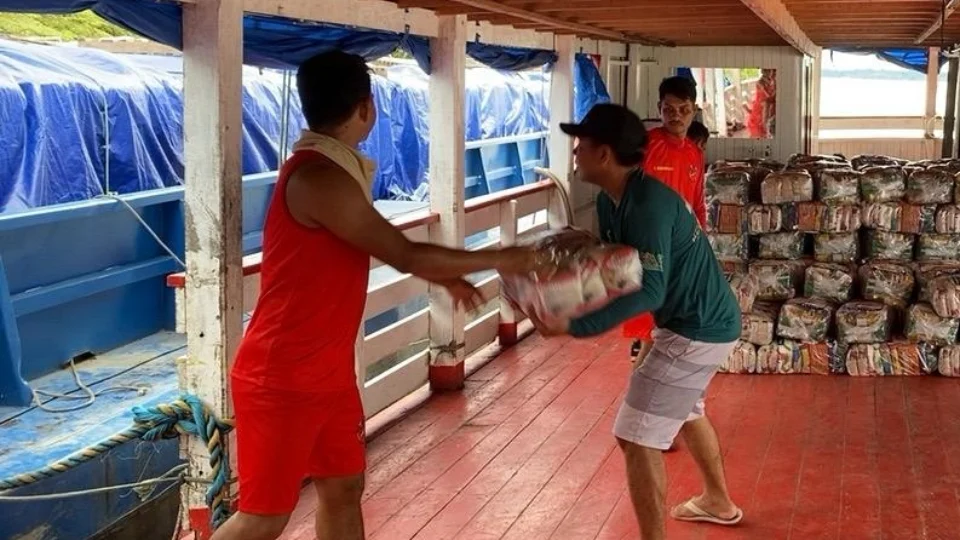 Ajuda Humanitária chega às famílias afetadas pela cheia em Manicoré