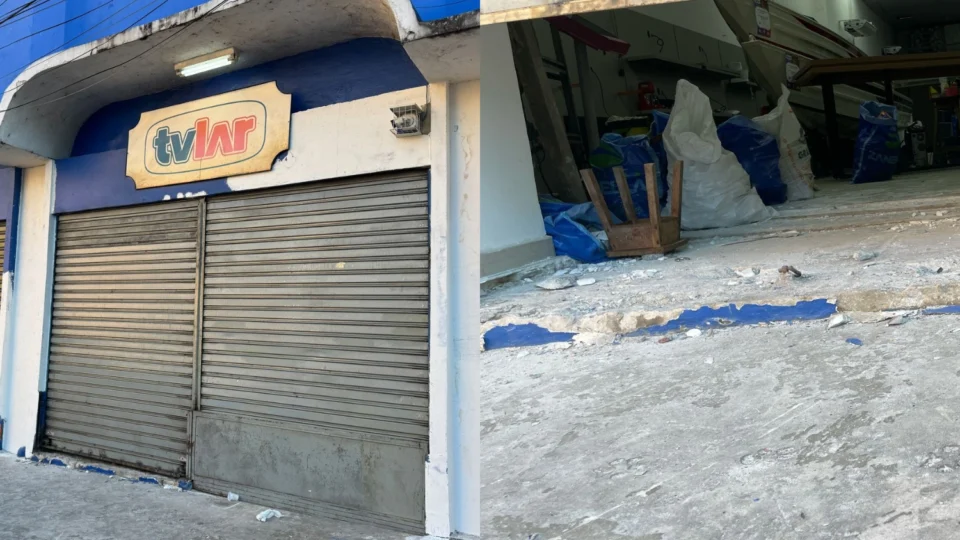 Loja da TV Lar no Centro de Manaus é invadida por criminosos durante a madrugada