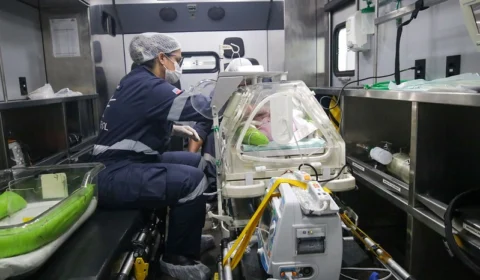 Gêmeas siamesas nascidas em Manaus são transferidas para cirurgia de separação em Goiânia