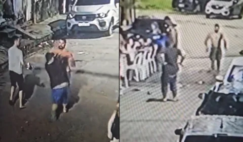 VEJA VÍDEO: Momento em que homem é morto com uma facada no peito