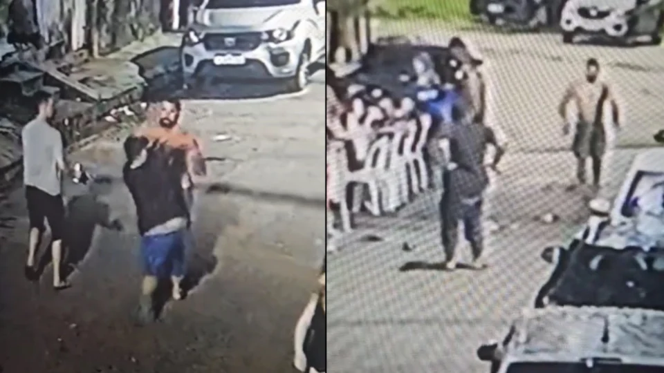 VEJA VÍDEO: Momento em que homem é morto com uma facada no peito