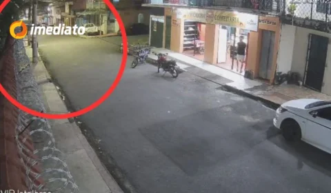 Vídeo mostra momento exato de ataque que deixou dois mortos e mulher ferida no bairro Santa Luzia