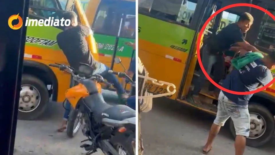 VEJA VÍDEO: motoristas de ‘amarelinhos’ trocam socos em avenida na Zona Leste de Manaus