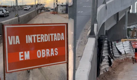 Obra do Viaduto Rei Pelé segue com bloqueios e mais uma promessa de entrega da Prefeitura de Manaus