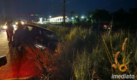 Família sofre acidente na AM-070 após pneu estourar na ponte Rio Negro