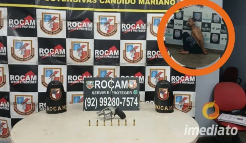 Homem é preso pela Rocam por porte ilegal de arma na zona Leste de Manaus
