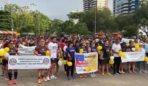 Corredores protestam após morte de atleta atropelado por motorista embriagado em Manaus