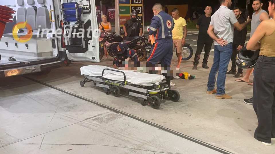 Motociclista fica ferido após colisão com carro no bairro Coroado