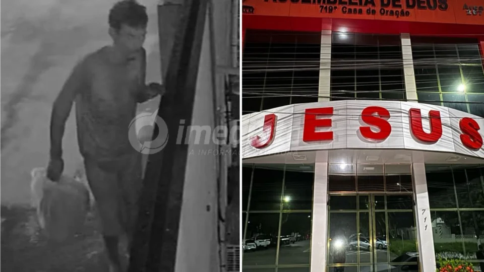 VEJA VÍDEO: homem invade igreja e furta fios elétricos no bairro Cachoeirinha