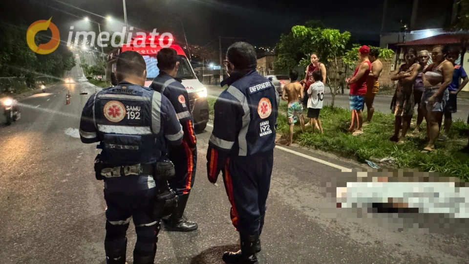 Homem morre após ser atropelado ao sair de área de mata no bairro Nova Cidade, em Manaus