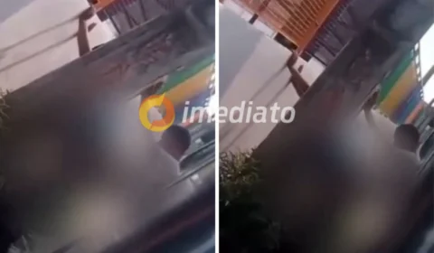 VÍDEO: homens são flagrados em momento íntimo atrás de ônibus no bairro Aleixo, em Manaus