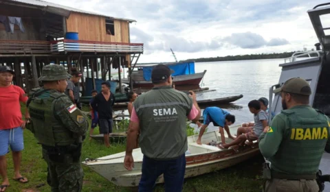 Quatro toneladas de pescado ilegal são apreendidas em operação na RDS Piagaçu-Purus