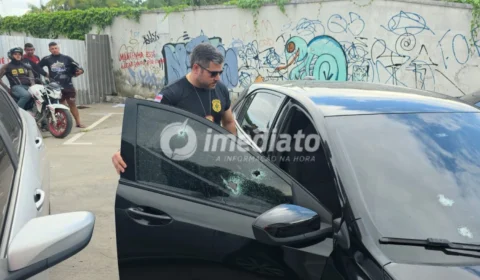 Criminosos trocam tiros com a polícia e um suspeito acaba baleado no bairro Cidade de Deus