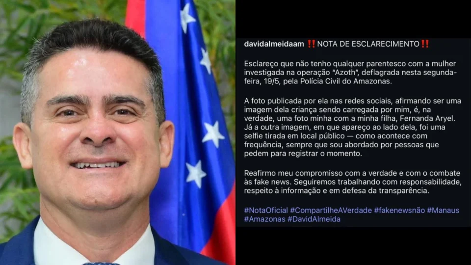 Prefeito David Almeida nega parentesco com investigada da Operação Azoth