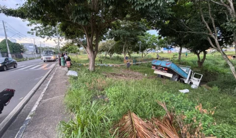 Caminhão perde o controle e atropela pedestre na Avenida das Torres