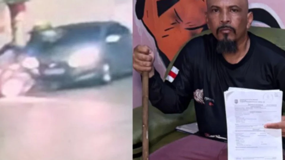 Entregador fica ferido em acidente e pede ajuda para localizar motorista que fugiu do local, em Manaus