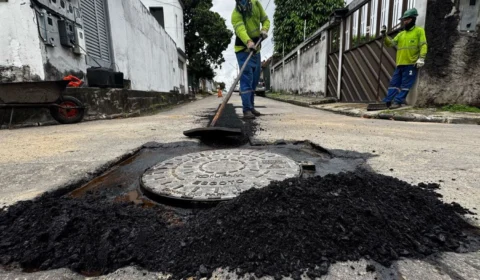 Obras do programa Trata Bem entram na fase final de pavimentação no bairro Japiim, em Manaus