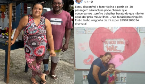 “Prefiro trabalhar barato do que ver meus filhos com fome”, diz mãe que oferece faxina por R$ 30 no Jorge Teixeira
