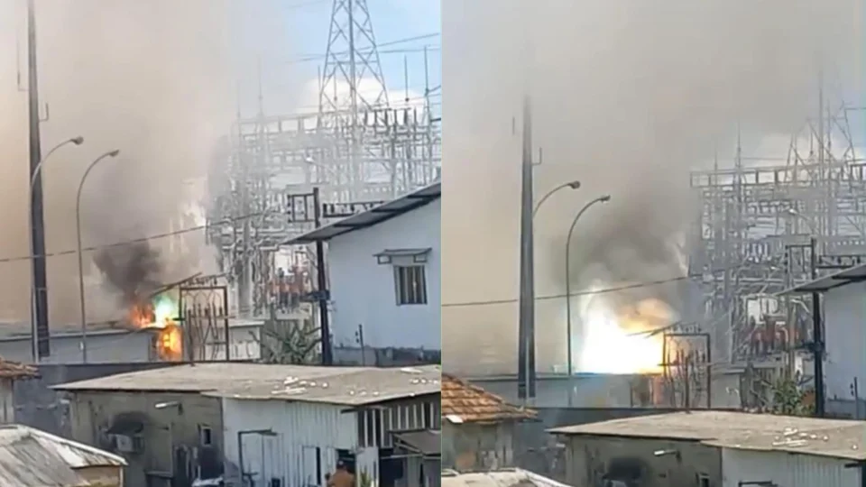 Explosão e incêndio na Usina Termelétrica de Aparecida deixam bairros de Manaus sem energia