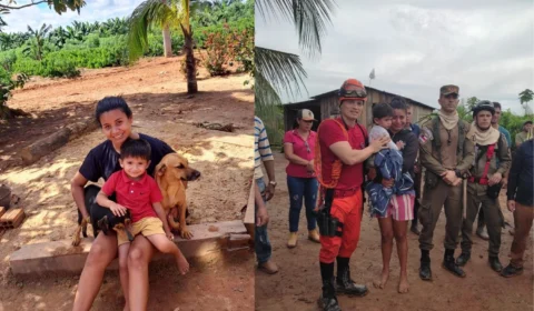 Criança de dois anos é resgatado em Humaitá após passar a noite na floresta com cães