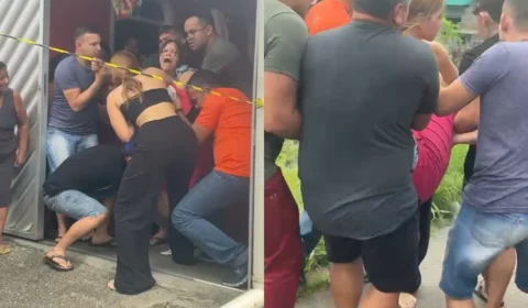 Vídeo: mãe desmaia ao reconhecer corpo do filho executado dentro de carro na Compensa