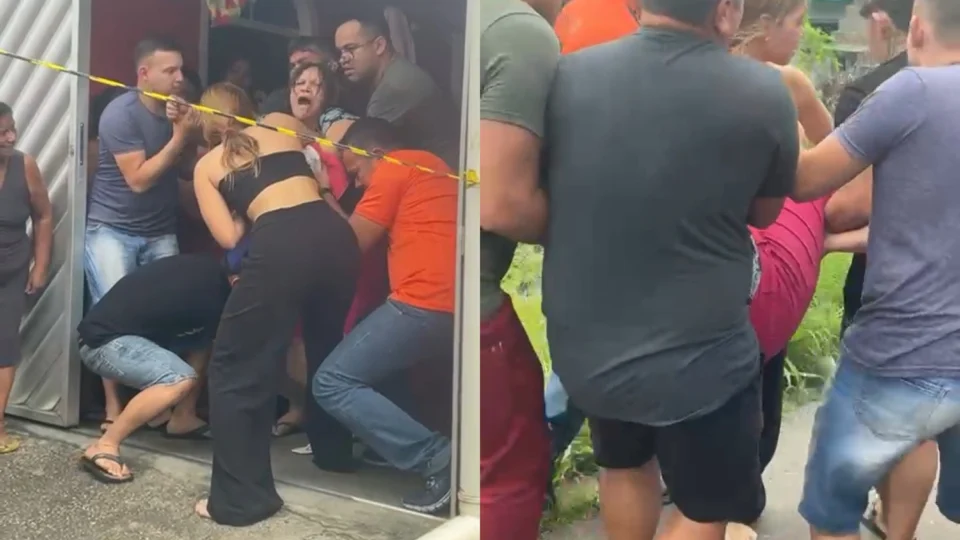 Vídeo: mãe desmaia ao reconhecer corpo do filho executado dentro de carro na Compensa