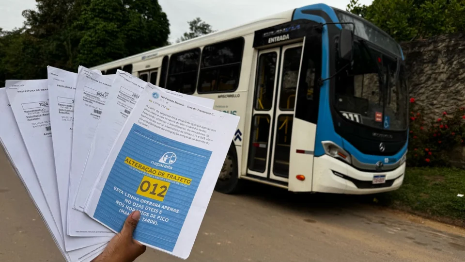 População do bairro Tarumã protesta contra mudança de itinerário da linha 011 em Manaus