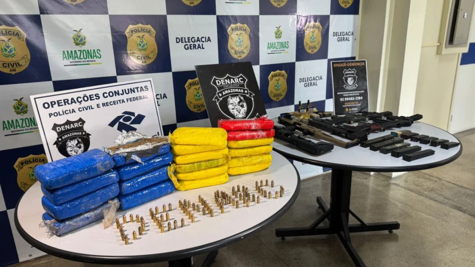 PC-AM desmantela esquema de tráfico com apreensão de R$1 mi em drogas e armas na BR-174