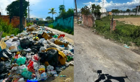 Coleta de lixo é realizada após denúncia no bairro Colônia Antônio Aleixo