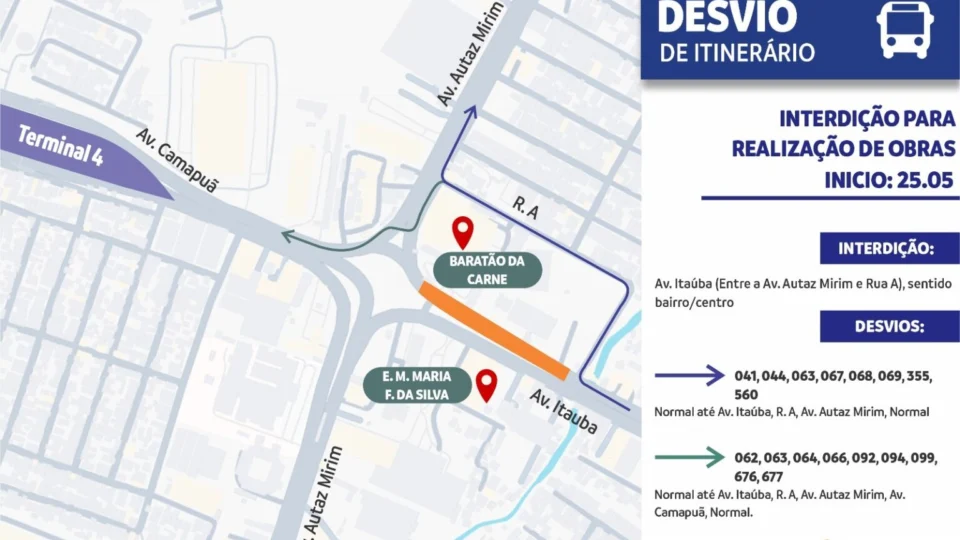 Obras no viaduto Rei Pelé prometem transtornos e rotas de ônibus alteradas; confira