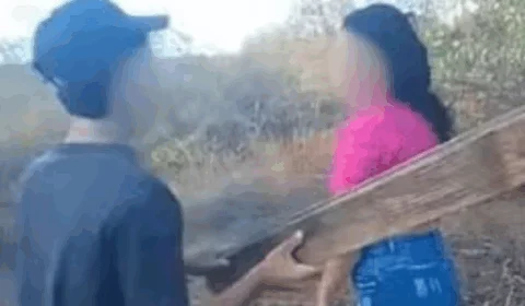 VEJA VÍDEO: adolescente é apreendido após agredir namorada com tábua