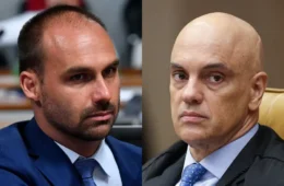 Alexandre de Moraes será relator de inquérito no STF contra Eduardo Bolsonaro por suposta coação