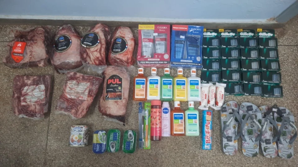 Homem é preso após furtar R$ 2,5 mil em picanha e outros itens de mercado no Amazonas