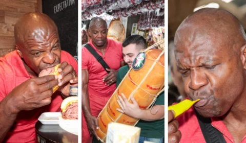 “Julius” se esbalda no sanduíche de mortadela no Mercadão de São Paulo que celebra 92 Anos