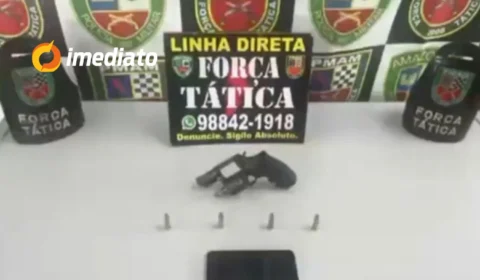 Homem é preso com arma de fogo durante ação da Força Tática no Parque Riachuelo, em Manaus