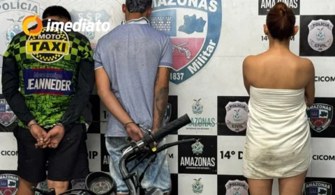 Dois assaltantes são presos após roubo de celular e perseguição no bairro Colônia Antônio Aleixo