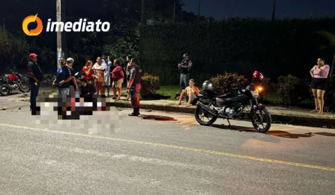 Motociclista fica ferido em grave colisão com carro no bairro flores, em manaus