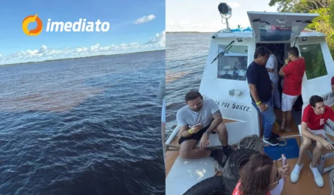 VEJA VÍDEO: lancha com passageiros fica à deriva no rio após sair de Parintins com destino a Manaus