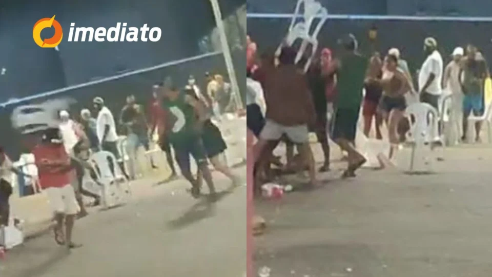 VÍDEO: Vulgo ‘Sapinho’ é espancado com cadeiradas e fratura o braço durante briga em bar no Amazonas