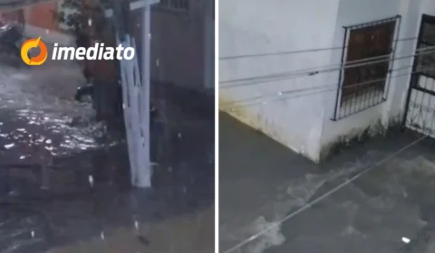 VEJA VÍDEO: moradores do Beco Ayrão vivem momentos de desespero durante forte chuva em Manaus
