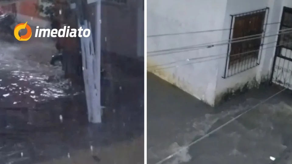 VEJA VÍDEO: moradores do Beco Ayrão vivem momentos de desespero durante forte chuva em Manaus