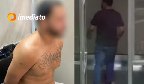 VÍDEO: homem com mandado de prisão tenta fugir escalando fachada do Fórum Henoch Reis, em Manaus