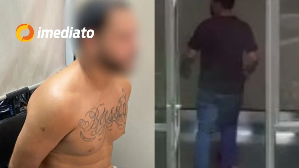 VÍDEO: homem com mandado de prisão tenta fugir escalando fachada do Fórum Henoch Reis, em Manaus