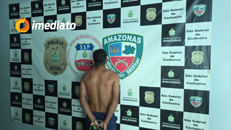 Homem é preso suspeito de agredir e ameaçar com arma de fogo enteada no Amazonas