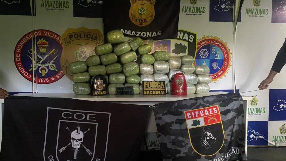 Trio é preso e drogas avaliadas em R$ 3,4 milhões são apreendidas no interior do Amazonas