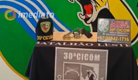 Homem é preso com revólver após denúncias de disparos em via pública no Jorge Teixeira