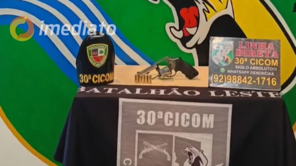 Homem é preso com revólver após denúncias de disparos em via pública no Jorge Teixeira