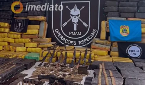 Operação no Amazonas apreende 6,5 toneladas de drogas e armamento de guerra