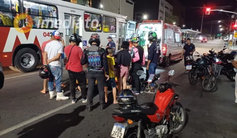 Mulher é atropelada ao tentar atravessar avenida correndo para pegar ônibus na Grande Circular