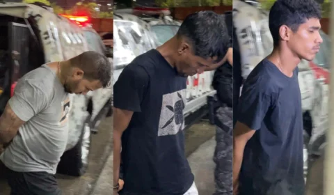 Trio é preso pela Rocam por tráfico de drogas no bairro Riacho Doce, em Manaus